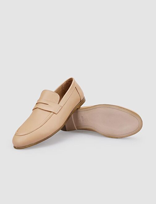 Cabani Ayakkabı Kahverengi Kadın Süet Loafer 126078 - Görsel 5