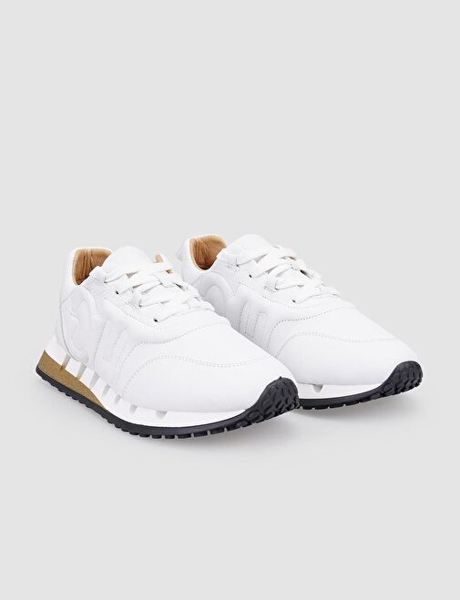 Cabani Ayakkabı Beyaz Kadın Deri Sneaker 126080 - Görsel 3