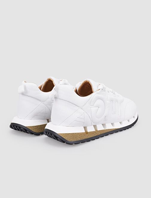 Cabani Ayakkabı Beyaz Kadın Deri Sneaker 126080 - Görsel 4