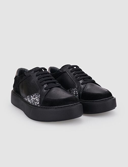 Cabani Ayakkabı Bej-Beyaz Kadın Deri Sneaker 126065 - Görsel 3