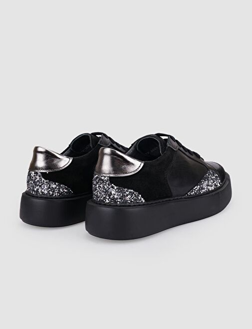 Cabani Ayakkabı Bej-Beyaz Kadın Deri Sneaker 126065 - Görsel 4