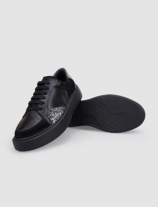 Cabani Ayakkabı Bej-Beyaz Kadın Deri Sneaker 126065 - Görsel 5