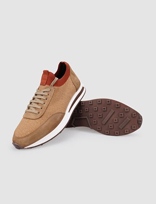 Cabani Ayakkabı Taba-Kiremit Erkek Süet Sneaker 124356 - Görsel 5