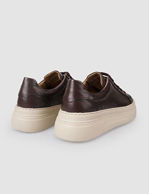 Cabani Ayakkabı Kahverengi Kadın Deri Sneaker 124750 - Görsel 4