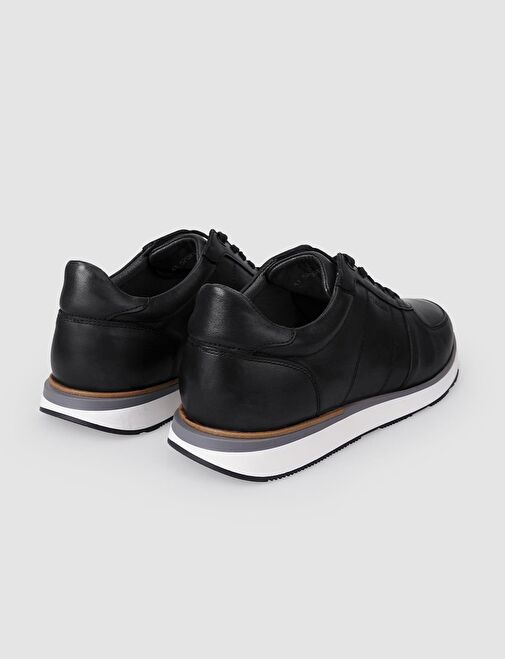 Cabani Ayakkabı Siyah Erkek Deri Sneaker 122823SC - Görsel 4