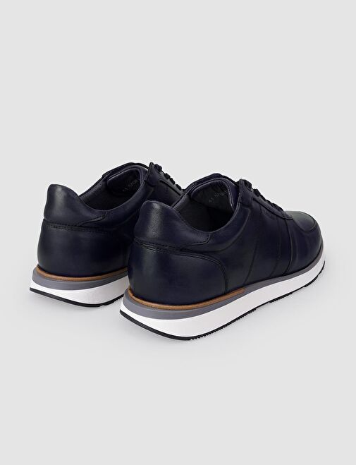 Cabani Ayakkabı Lacivert Erkek Deri Sneaker 122823 - Görsel 4