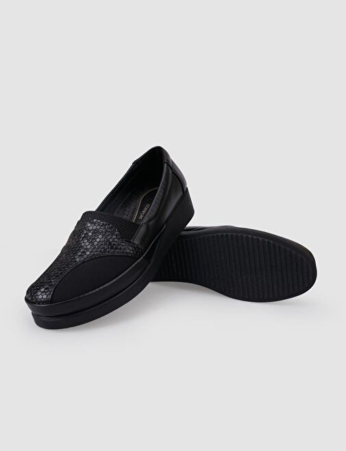 Cabani Ayakkabı Siyah Kadın Vegan Günlük Ayakkabı 126791 - Görsel 5