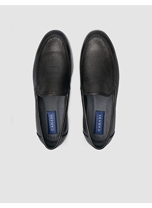 %100 Hakiki Deri Siyah Erkek Günlük Ayakkabı - Görsel 5