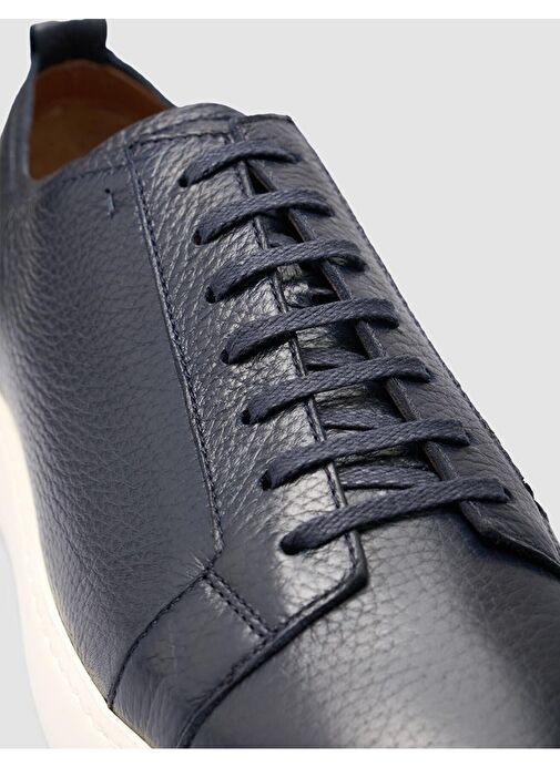 %100 Hakiki Deri Lacivert Erkek Spor Ayakkabı - Görsel 7