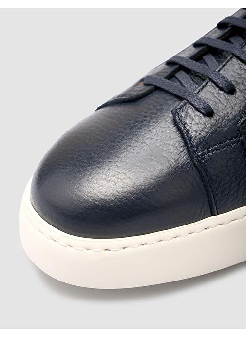 %100 Hakiki Deri Lacivert Erkek Spor Ayakkabı - Görsel 8