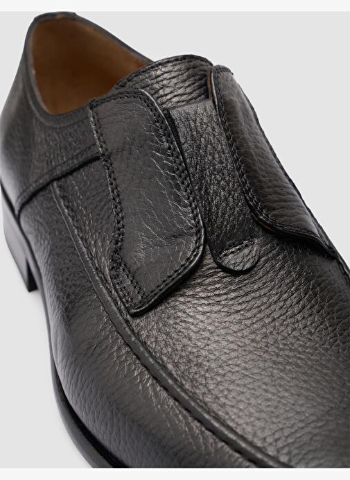 %100 Hakiki Deri Siyah Erkek Klasik Ayakkabı - Görsel 7
