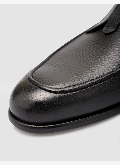 %100 Hakiki Deri Siyah Erkek Klasik Ayakkabı - Görsel 8