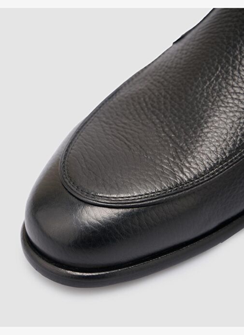 %100 Hakiki Deri Siyah Erkek Klasik Ayakkabı - Görsel 8