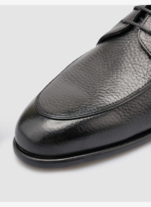 %100 Hakiki Deri Siyah Erkek Klasik Ayakkabı - Görsel 8