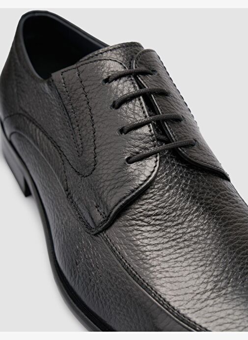 %100 Hakiki Deri Siyah Erkek Klasik Ayakkabı - Görsel 7