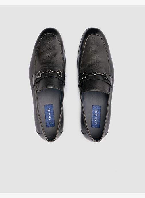 %100 Hakiki Deri Siyah Tokalı Erkek Klasik Ayakkabı - Görsel 5