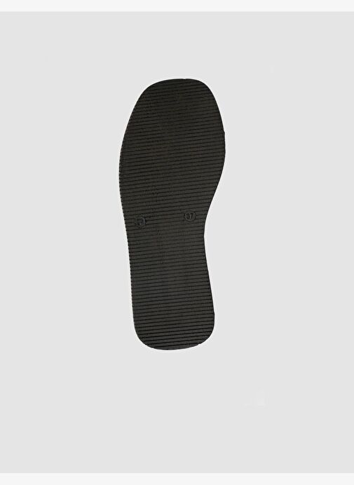 %100 Hakiki Deri Siyah Kadın Sandalet - Görsel 8