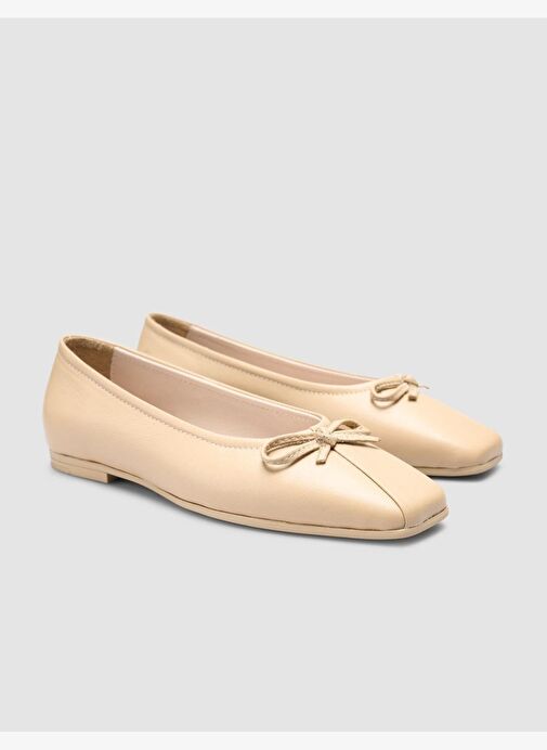 %100 Hakiki Deri Vizon Kadın Babet - Görsel 3