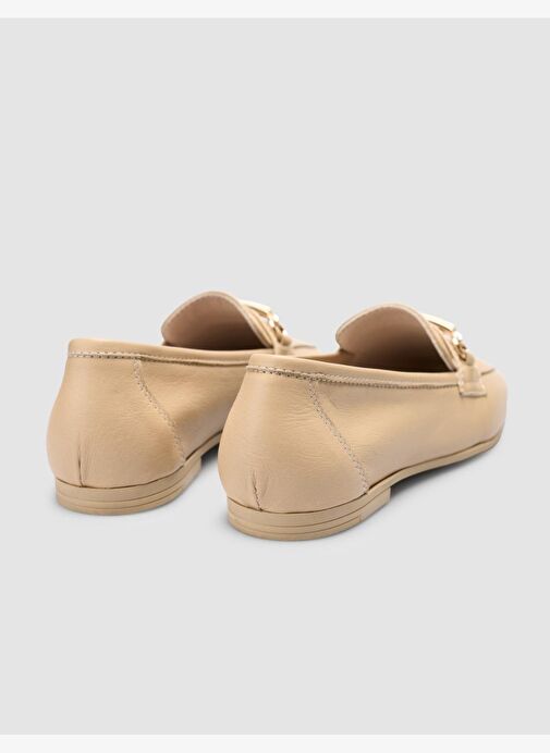 %100 Hakiki Deri Vizon Kadın Loafer - Görsel 4