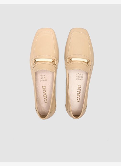 %100 Hakiki Deri Vizon Kadın Loafer - Görsel 5