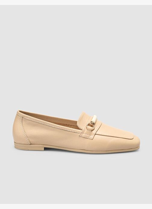 %100 Hakiki Deri Vizon Kadın Loafer - Görsel 2