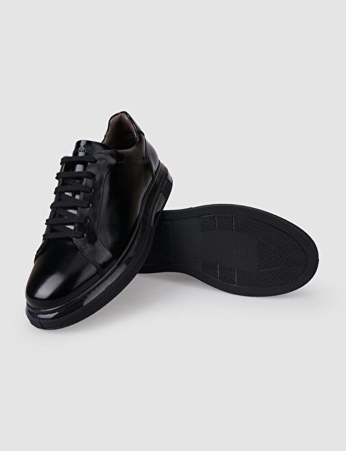 Cabani Ayakkabı Siyah Erkek Deri Sneaker 126061S - Görsel 5