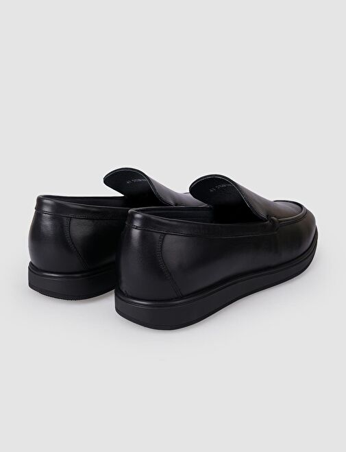 %100 Hakiki Deri Siyah Erkek Loafer - Görsel 4