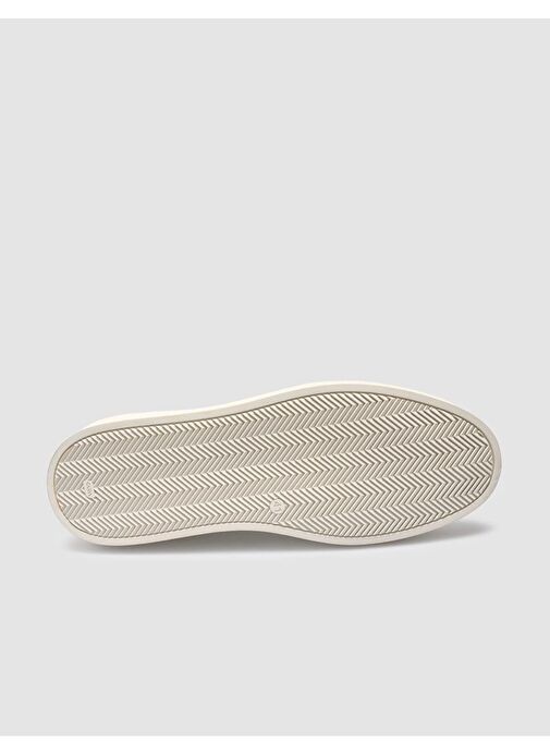 %100 Hakiki Deri Beyaz Erkek Spor Ayakkabı - Görsel 6