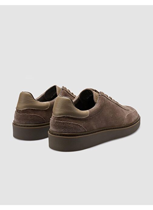 %100 Hakiki Deri Vizon Süet Erkek Spor Ayakkabı - Görsel 4