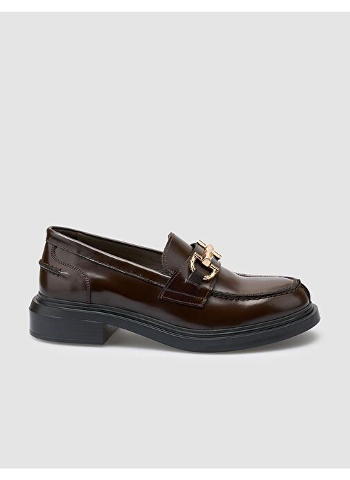 Cabani Ayakkabı Kahverengi Kadın Deri Loafer 127144 - Görsel 2