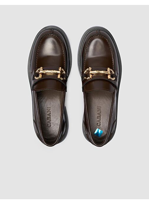 Cabani Ayakkabı Kahverengi Kadın Deri Loafer 127144 - Görsel 5