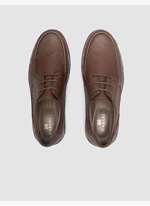 %100 Hakiki Deri Kahverengi Erkek Günlük Ayakkabı - Görsel 5