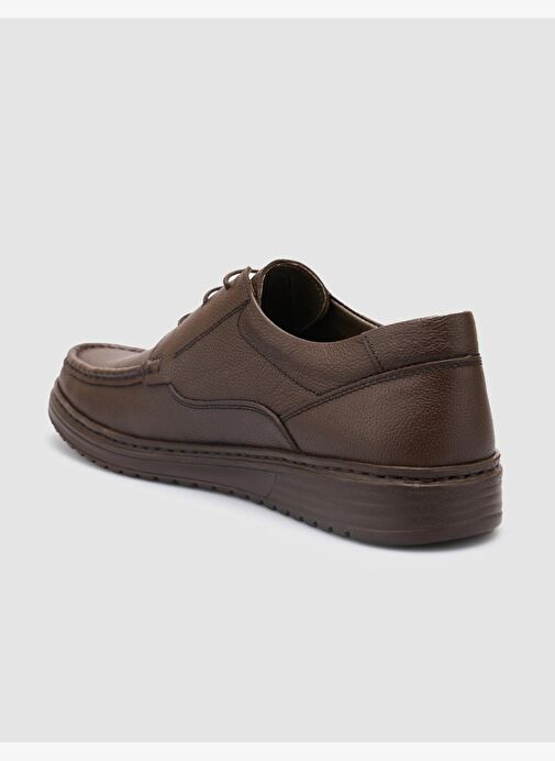 %100 Hakiki Deri Kahverengi Erkek Günlük Ayakkabı - Görsel 6