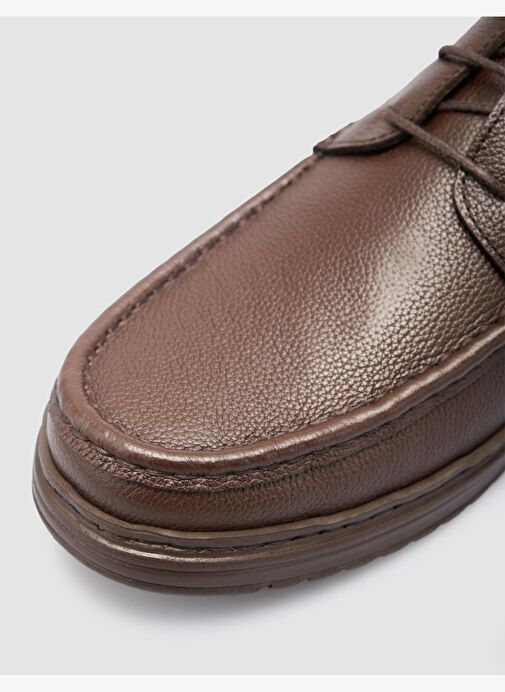 %100 Hakiki Deri Kahverengi Erkek Günlük Ayakkabı - Görsel 8