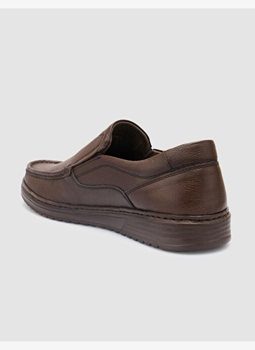 %100 Hakiki Deri Kahverengi Erkek Günlük Ayakkabı - Görsel 6