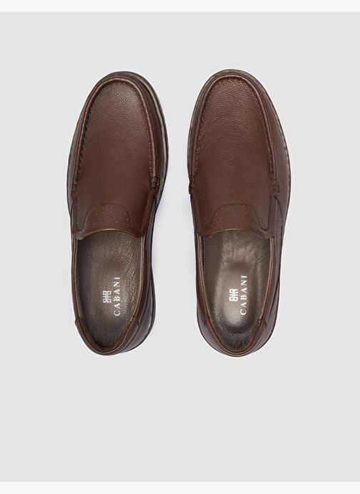 %100 Hakiki Deri Kahverengi Erkek Günlük Ayakkabı - Görsel 5