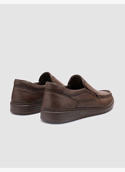 %100 Hakiki Deri Kahverengi Erkek Günlük Ayakkabı - Görsel 4