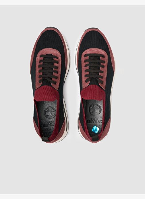 Triko Bordo Bağcıklı Erkek Spor Ayakkabı - Görsel 5