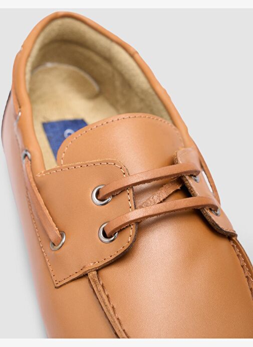 %100 Hakiki Deri Taba Kadın Loafer - Görsel 7