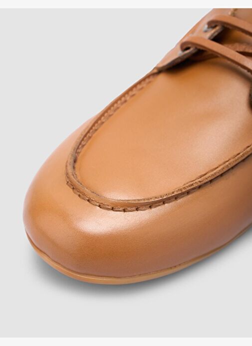 %100 Hakiki Deri Taba Kadın Loafer - Görsel 8