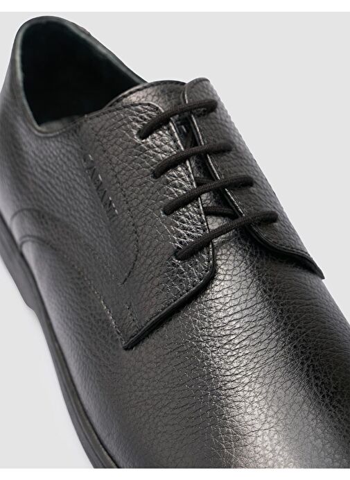 %100 Hakiki Deri Siyah Erkek Günlük Ayakkabı - Görsel 7