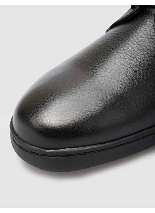 %100 Hakiki Deri Siyah Erkek Günlük Ayakkabı - Görsel 8