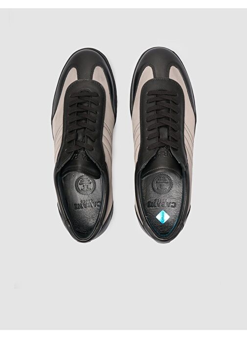 %100 Hakiki Deri Siyah Erkek Günlük Ayakkabı - Görsel 5