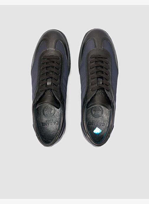 %100 Hakiki Deri Siyah Erkek Günlük Ayakkabı - Görsel 5