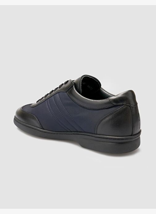 %100 Hakiki Deri Siyah Erkek Günlük Ayakkabı - Görsel 6