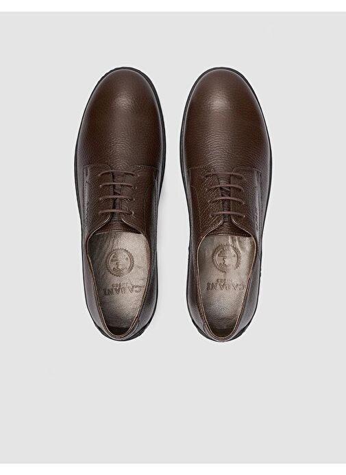 %100 Hakiki Deri Kahverengi Erkek Günlük Ayakkabı - Görsel 5