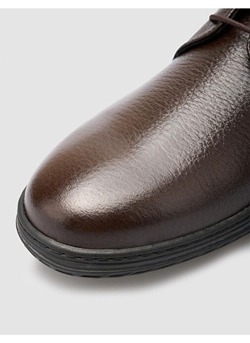 %100 Hakiki Deri Kahverengi Erkek Günlük Ayakkabı - Görsel 8