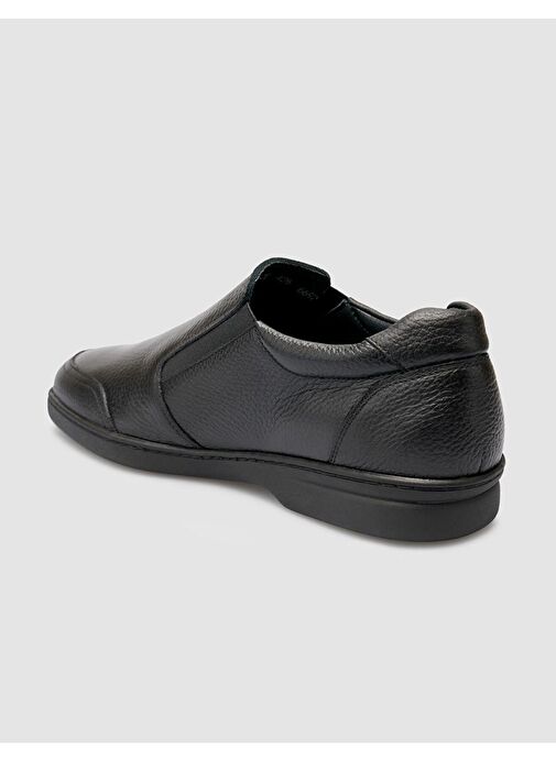 %100 Hakiki Deri Siyah Erkek Günlük Ayakkabı - Görsel 6