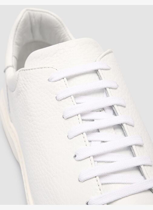 %100 Hakiki Deri Beyaz Erkek Sneaker - Görsel 7