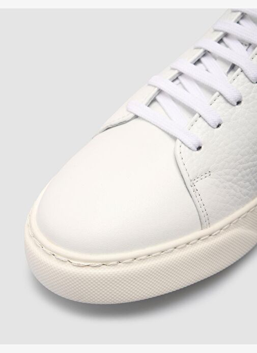%100 Hakiki Deri Beyaz Erkek Sneaker - Görsel 8